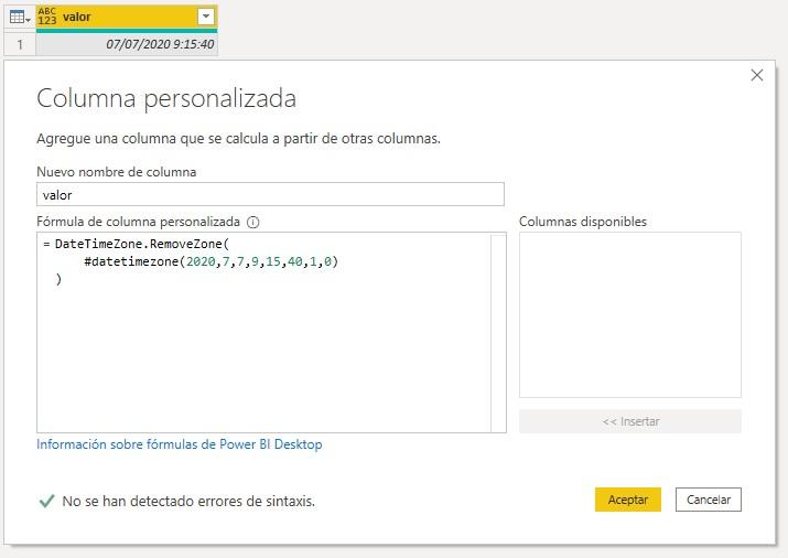 Función M DateTimeZone.RemoveZone