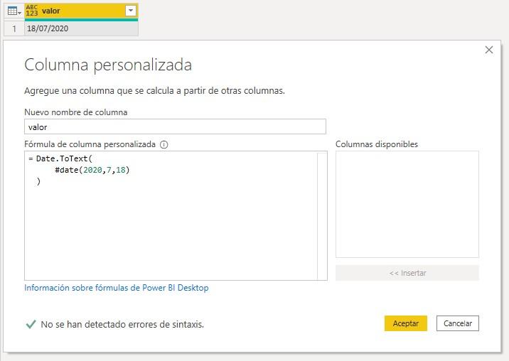 Función M Date.ToText
