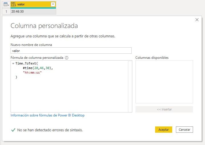 Función M Time.ToText