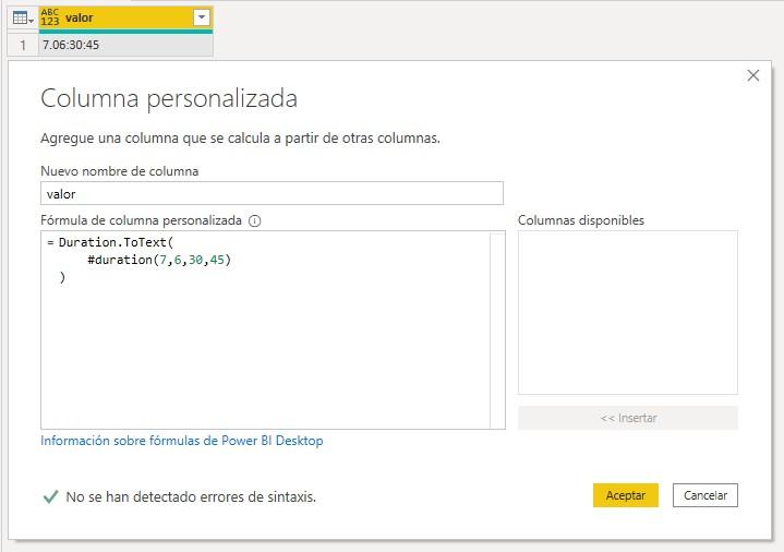 Función M Duration.ToText