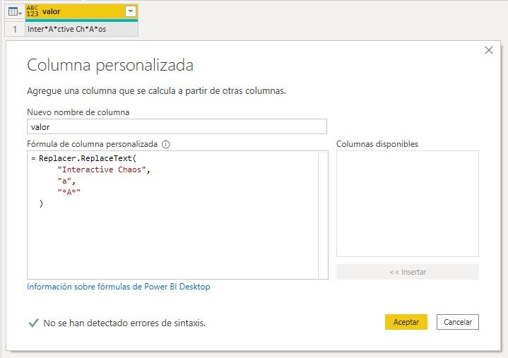Función M Replacer.ReplaceText