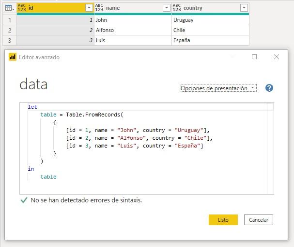 Función M Table.DemoteHeaders