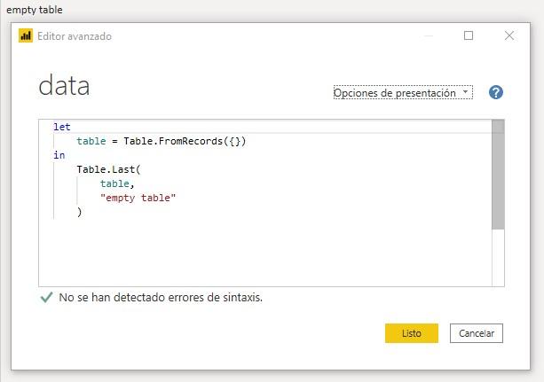 Función M Table.Last