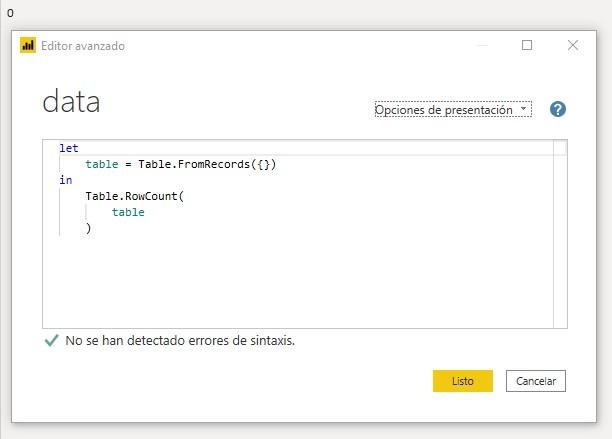 Función M Table.RowCount