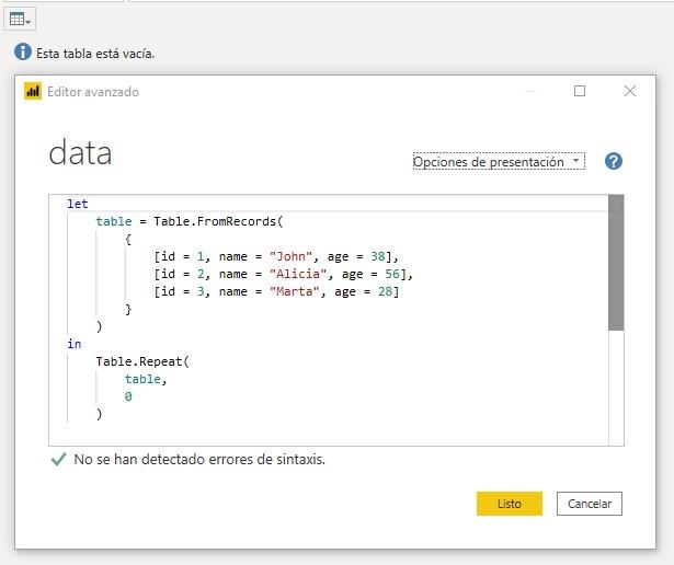 Función M Table.Repeat