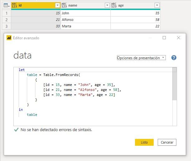 Función M Table.Transpose