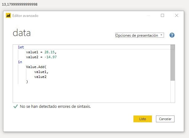 Función M Value.Add