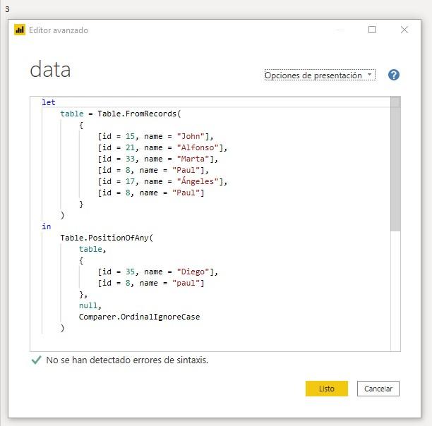Función M Table.PositionOfAny