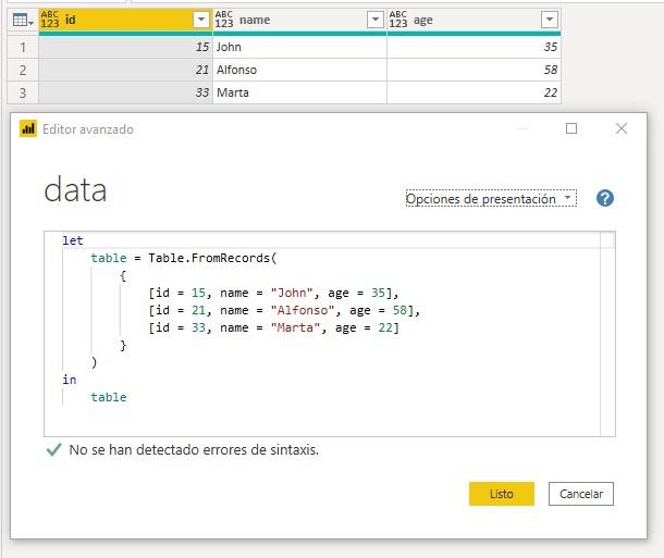 Función M Table.PrefixColumns