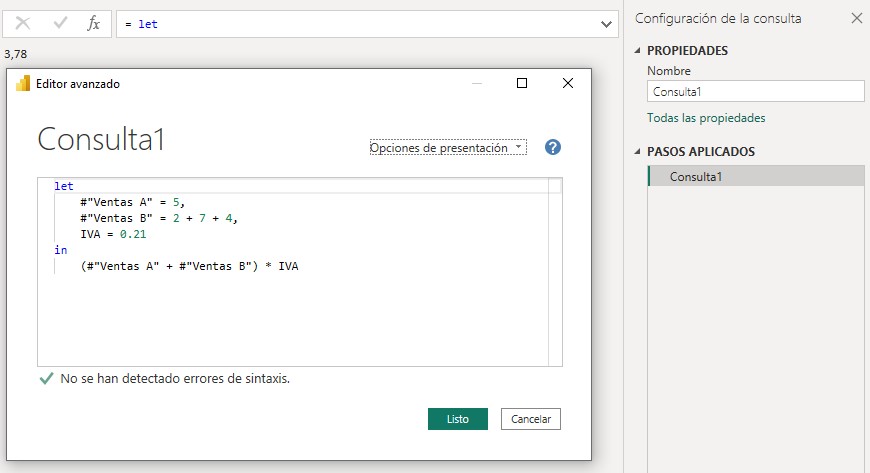 Resultado a devolver