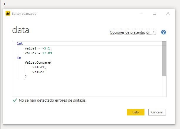 Función M Value.Compare