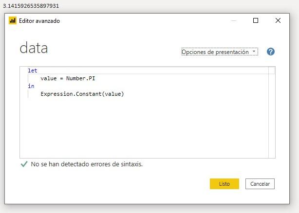 Función M Expression.Constant