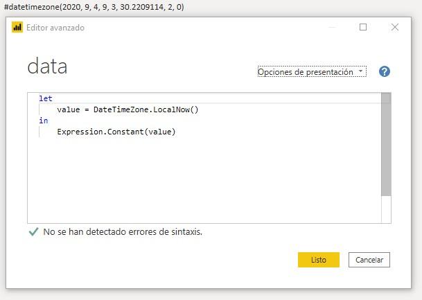 Función M Expression.Constant