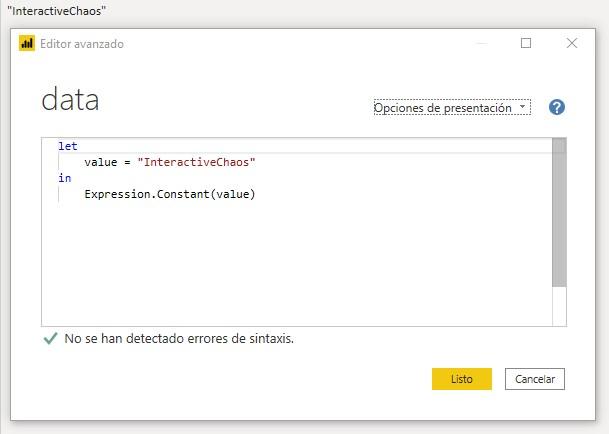 Función M Expression.Constant