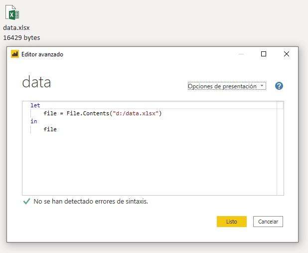 Función M File.Contents