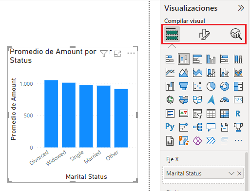 Configuración de objetos visuales